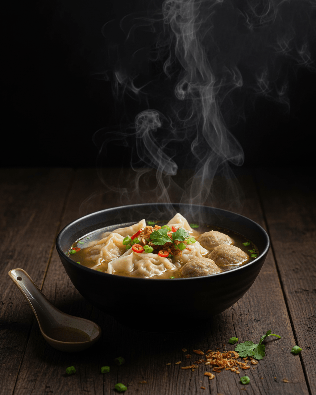 Pangsit / Bakso Kuah (isi 6pcs)